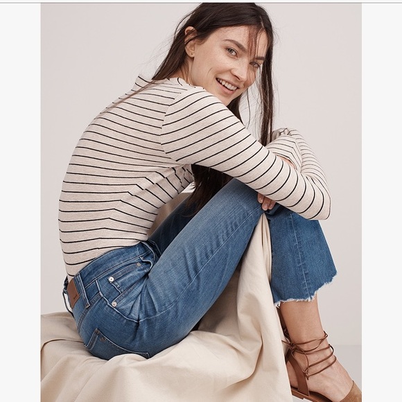 Madewell Denim - cali demi-boot jeans: chewed-hem edition